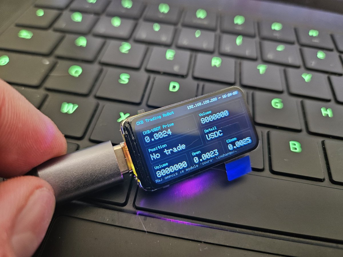 sulfuroid's tweet image. AFTER 1 YEAR IF simulated test. Finishing the code for my #esp32c6 @EspressifSystem #Binance #CKB @NervosNetwork mini Trading Bot. So excited. Shoud be finished today. Checks pair value, available USDC on spot account, engaged trades, set orders and trailing stop losses
