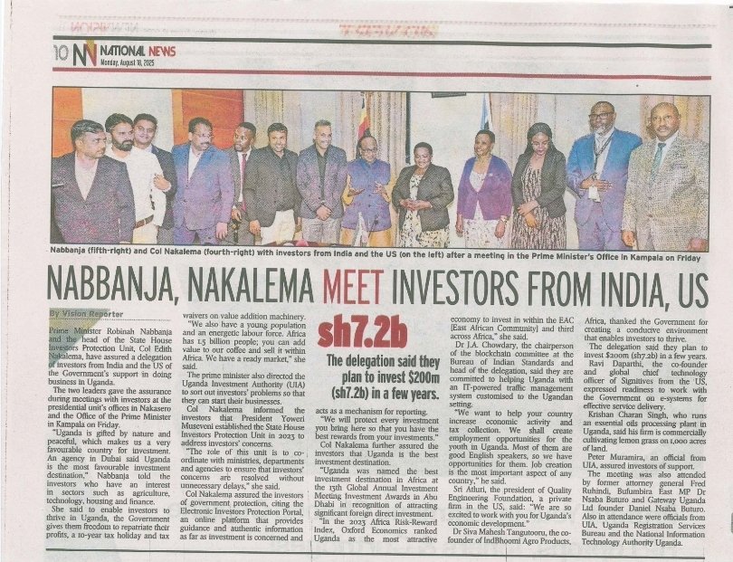 KarenziAime's tweet photo. Col. @edthnaka message to a delegation of foreign investors she met last week at @ShieldInvestors Unit offices: "We will protect any investments you bring here so that you have the best output from your investments."
#EmpoweringInvestors
#Investmentsecurity https://t.co/fKpwqu7Fbq