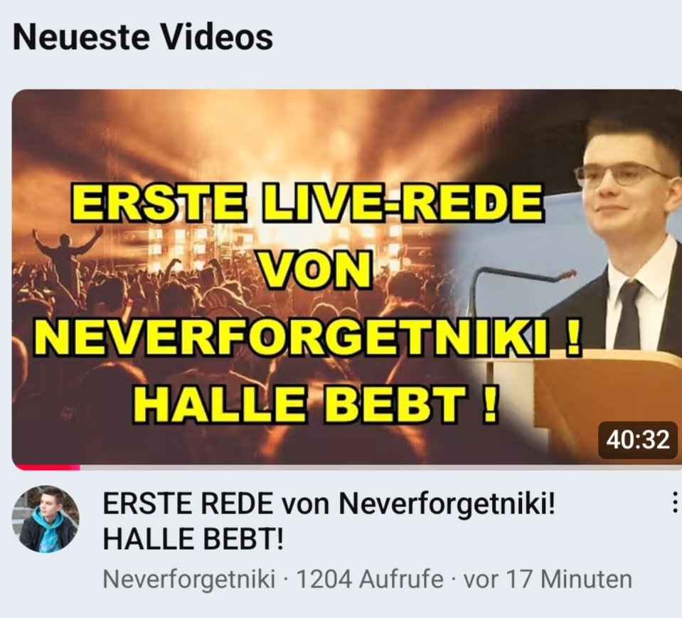Teilt das, was das Zeug hält: Meine erste politische Live-Rede in Weißenhorn bei der AfD ist jetzt komplett auf YouTube zu sehen! Hier könnt ihr das Video sehen und weiterempfehlen:
youtu.be/YGNjvpGdN0I?si…