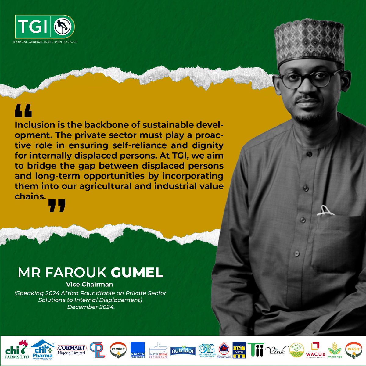 Our commitment to inclusive development shapes the future of sustainable growth.

#MotivationMonday #theTGIway