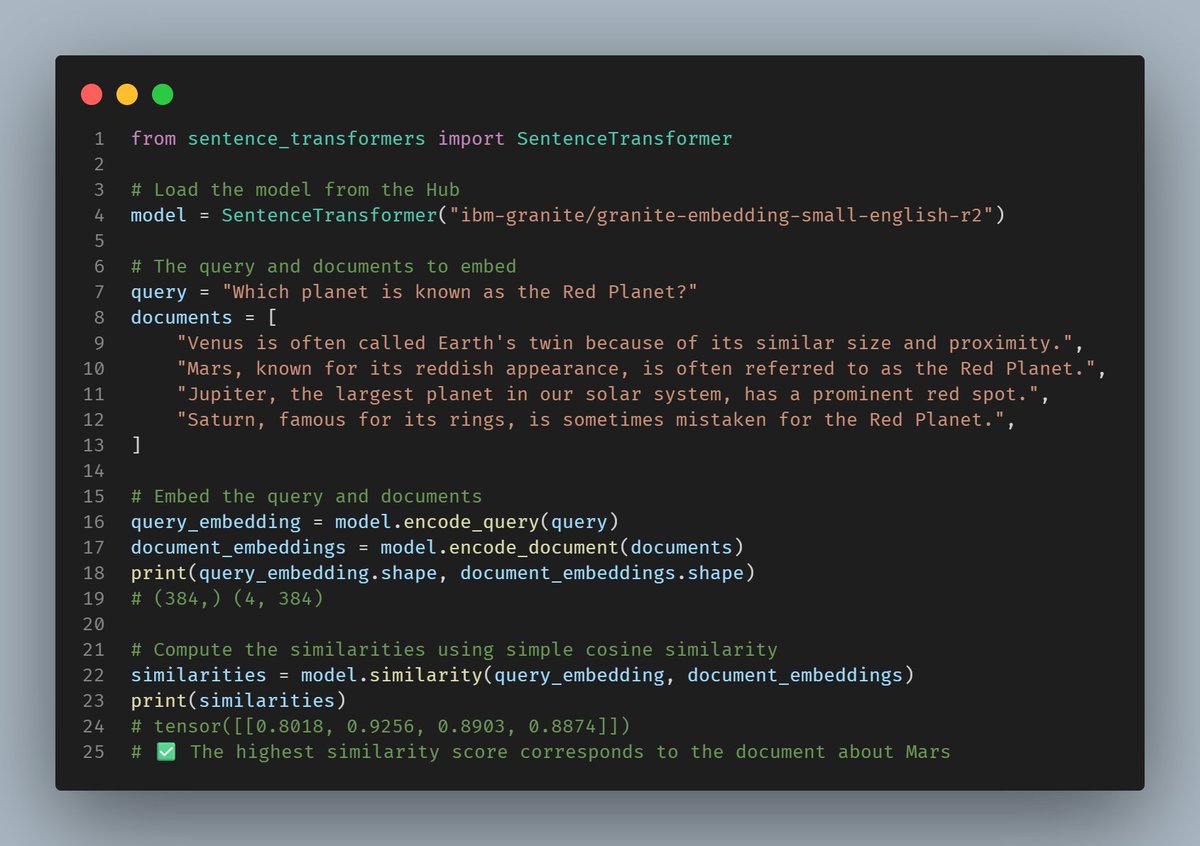 tomaarsen's tweet photo. One of the most underrated players in AI models, @IBM, released 2 new extremely efficient embedding models: granite-embedding-english-r2 &amp; granite-embedding-small-english-r2, commercially viable. 

Details in 🧵: https://t.co/MXCRUgav3m