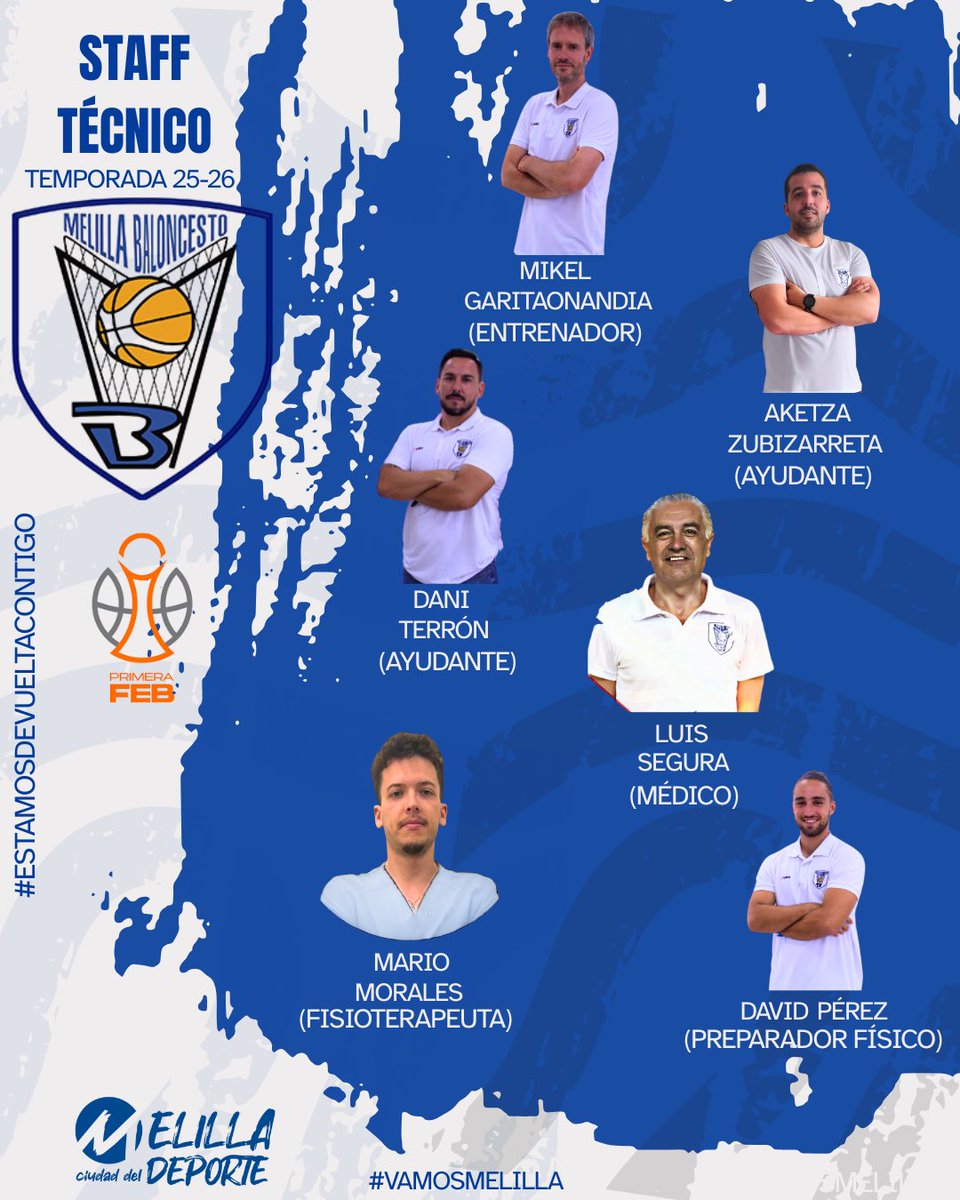 El Melilla Ciudad del Deporte cierra su Staff Técnico para Primera FEB.

Noticia completa: clubmelillabaloncesto.org/20706-2/