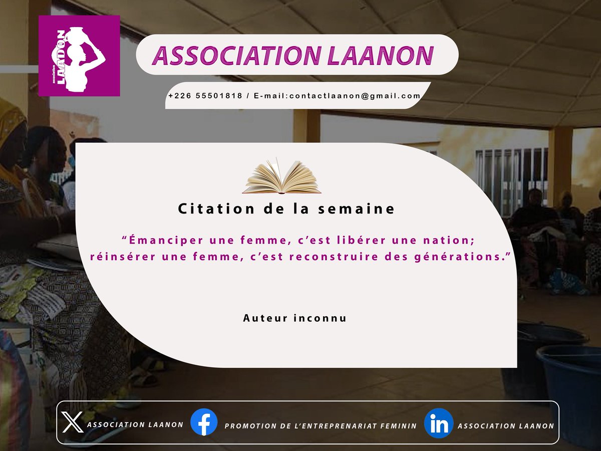 LaanonAss's tweet photo. Émanciper une femme, c’est libérer une nation ; réinsérer une femme, c’est reconstruire des générations. 

#LingOrm #LCDLFMX https://t.co/XY7KUqzVVF