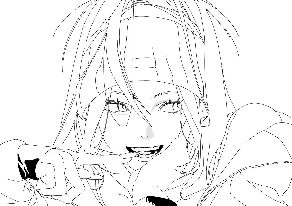 線画が一番楽しいんだから❕