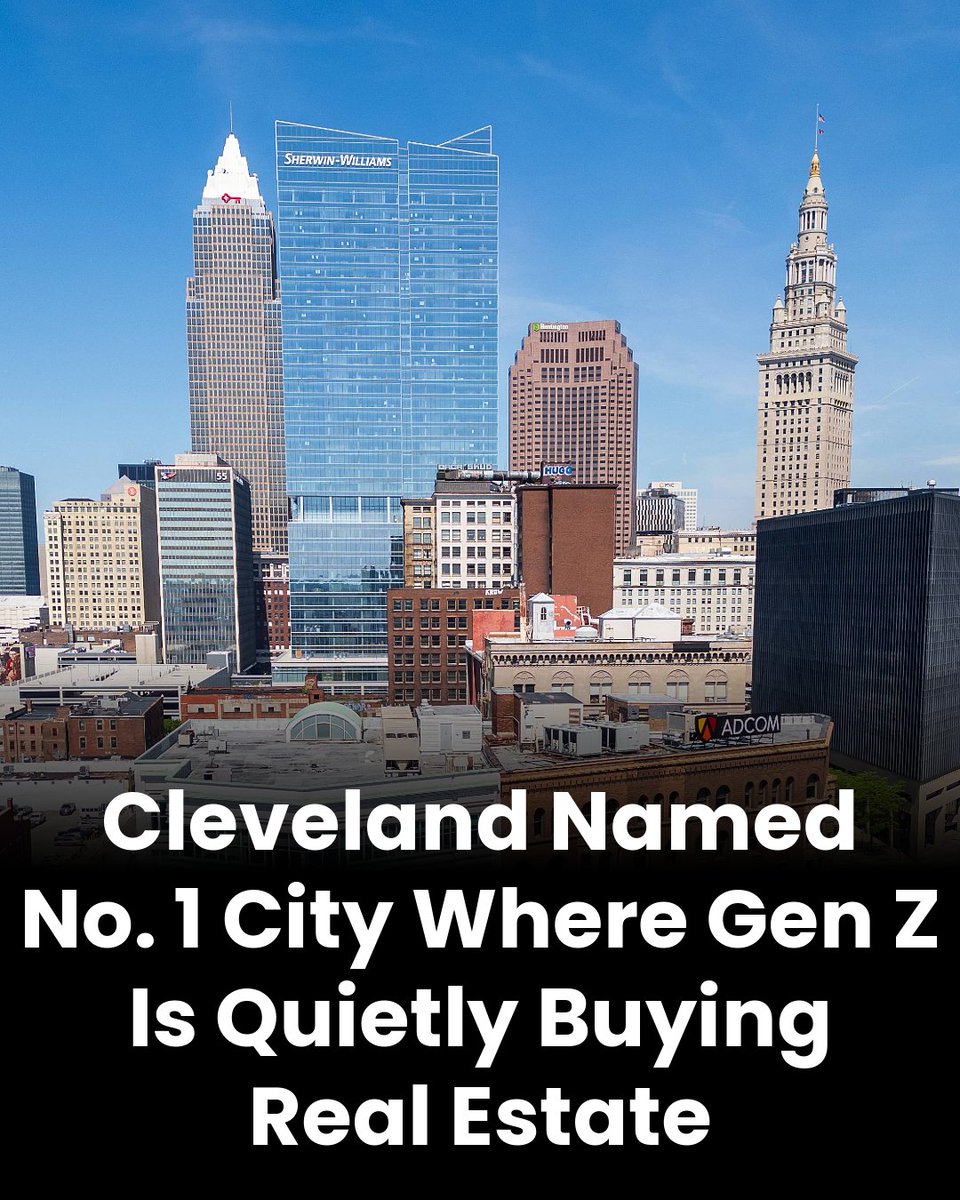 Cleveland has been named the No. 1 city where Gen Z is quietly buying real estate. 🏡 

Median homes under $200K, walkable neighborhoods, and booming tech and healthcare make #TheLand perfect for young buyers planting roots.

🔗 Learn More: msn.com/en-us/money/re…

<a href="/TheCLE/">Destination Cleveland</a>