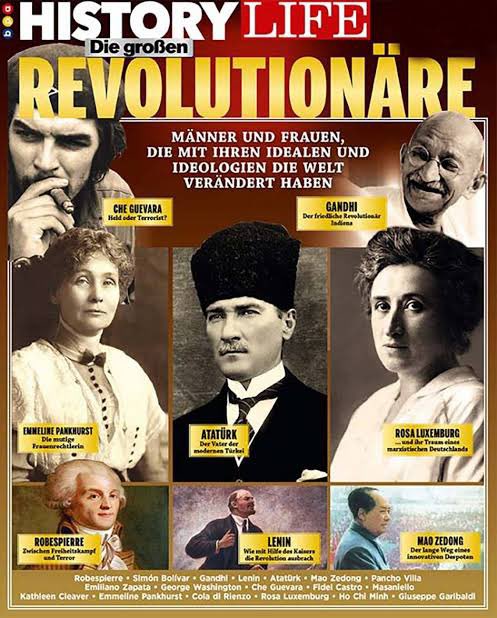 Almanya’da yayınlanan History Life dergisinin “Büyük Devrimciler” konseptine yer verdiği özel sayısı.