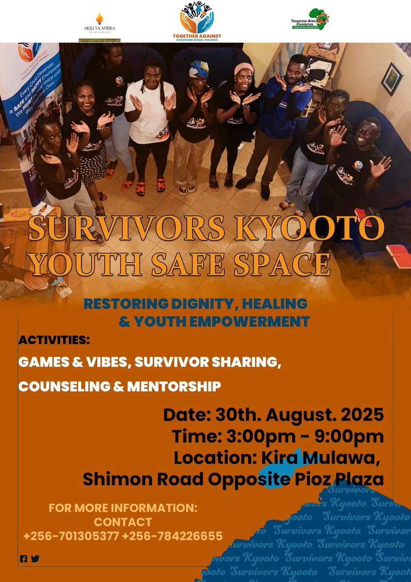 Ali Sadala Mohammed (@saduche) on Twitter photo Glad to be part of these wonderful experience <a href="/TACSEVU/">Together Against Childhood Sexual Violence Uganda</a>
#survivorskyooto
#youthsafespace Glad to be part of these wonderful experience <a href="/TACSEVU/">Together Against Childhood Sexual Violence Uganda</a>
#survivorskyooto
#youthsafespace