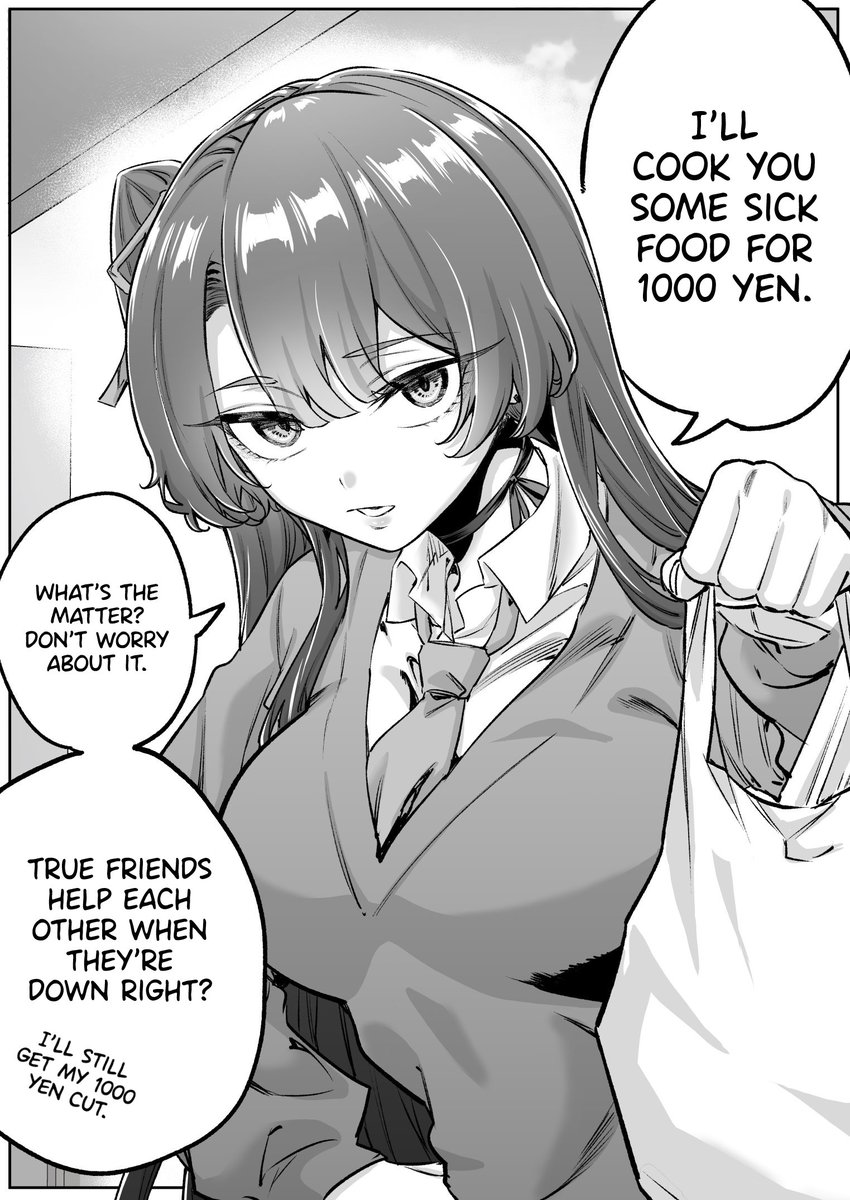 @yakitomahawk English Version! [Because we're friends, Downer Gyaru-chan somehow acts like a wife coming over.] 