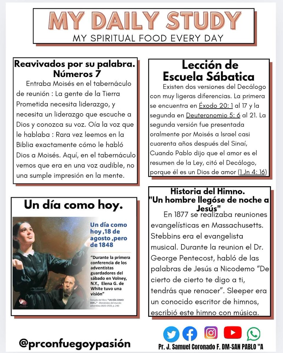 Mi diario estudio.            Mi alimento espiritual de cada día.!!!