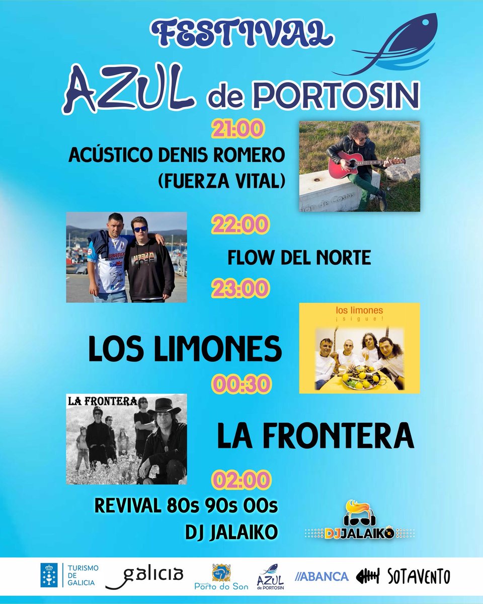 🐟 #AzulDePortosín vístese de celebración
✨ O 23 de AGOSTO, <a href="/PuertoPortosin/">Confraría de Pescadores "San Andrés" de Portosín</a> ofrécenos un gran día gastronómico de homenaxe, humor e música 🫶 #PortosínSabeAMAR

#PortoDoSon 💙 #Portosín
#SonInfinitamenteNatural <a href="/Xunta/">Xunta de Galicia</a> <a href="/Turgalicia/">Turismo de Galicia</a> <a href="/MarXunta/">Consellería do Mar</a> #GaliciaSabeAMAR <a href="/riadaestrela/">Ria da Estrela</a>