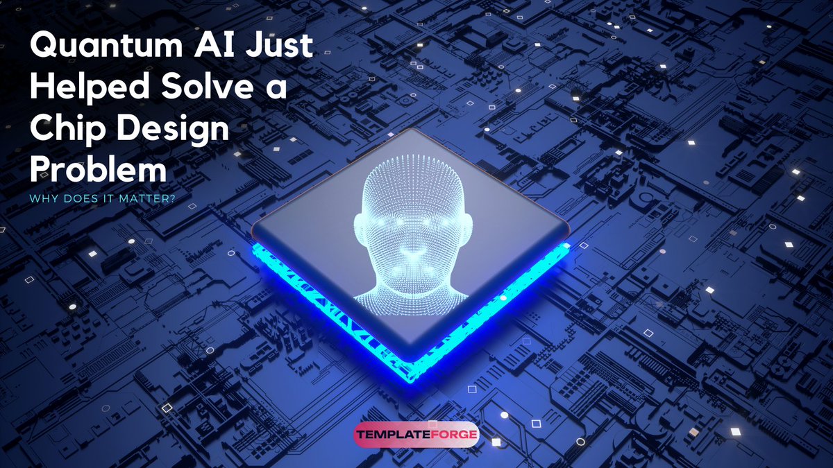 Template_Forge's tweet photo. ⚡ Quantum AI just cracked chip design challenge
By spotting patterns in tiny datasets, it helps electricity flow more efficiently inside microchips. The result?
Smarter chips = faster apps, longer battery, better tech. 🚀
Source: https://t.co/8At8DZPGkJ
#TemplateForge #AI https://t.co/E0mZ7vaFUb
