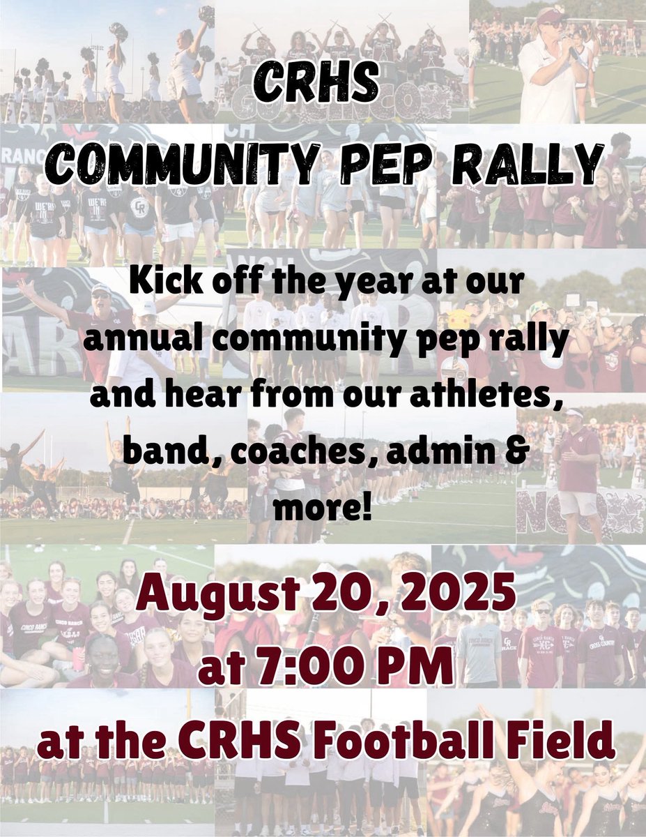 REPOST!!! #CPOE 

Community Pep Rally is THIS Wednesday!