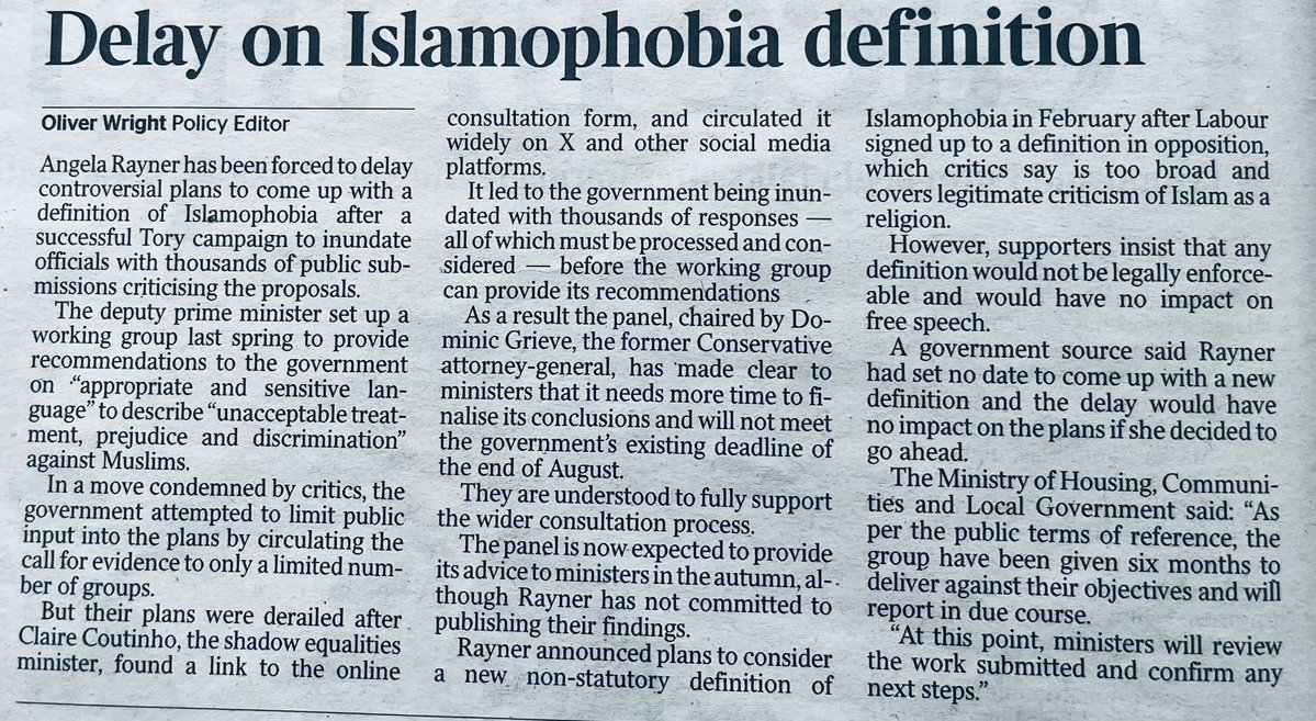 Academics For Academic Freedom (@afaf_freespeech) on Twitter photo Good news for everyone who responded to the ‘secret’ consultation and said ‘No’ to any (new) definition. We had some impact! (Times 16/8/25). <a href="/DontDivideUsNow/">Don't Divide Us</a> <a href="/StudentAFAF/">Student Academics For Academic Freedom</a> <a href="/SikhMessenger/">Network of Sikh Orgs</a> <a href="/NatSecSoc/">National Secular Society</a> <a href="/SpeechUnion/">The Free Speech Union</a> Good news for everyone who responded to the ‘secret’ consultation and said ‘No’ to any (new) definition. We had some impact! (Times 16/8/25). <a href="/DontDivideUsNow/">Don't Divide Us</a> <a href="/StudentAFAF/">Student Academics For Academic Freedom</a> <a href="/SikhMessenger/">Network of Sikh Orgs</a> <a href="/NatSecSoc/">National Secular Society</a> <a href="/SpeechUnion/">The Free Speech Union</a>