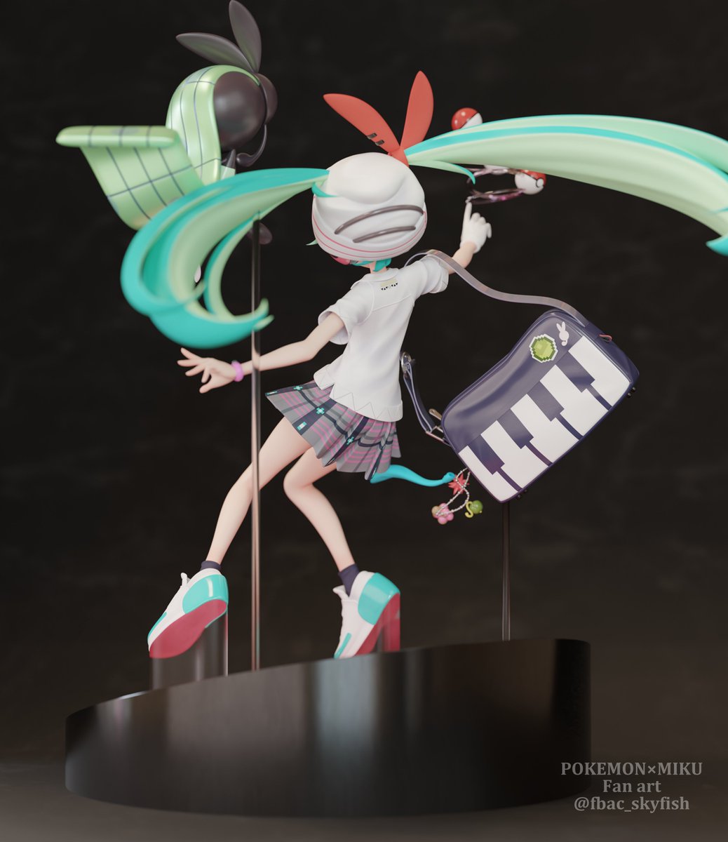 初音ミク（エスパータイプ） ＆ メロエッタのフィギュア風3DCG

ぐるっと一周

#ポケミク  #初音ミク　#ポケモンファンアート

3DCG作品
制作:blender
レンダリング:blender