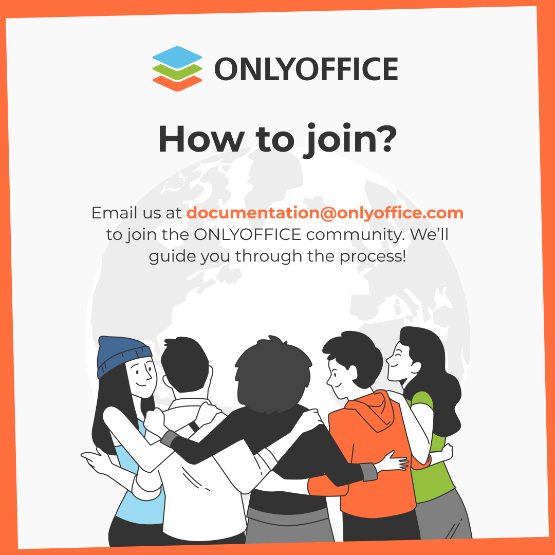 only_office's tweet image. Join the #ONLYOFFICE Translation Community! Help bring the editors to more languages (global impact), earn recognition, and sharpen your skills 🌐
Want in? Email documentation@onlyoffice.com to get started. Which language will you add? 📧
#Localization #OpenSource