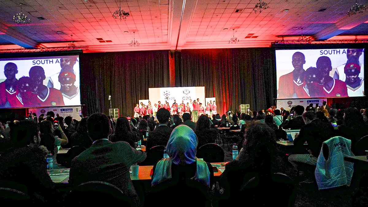 UNinSouthAfrica's tweet photo. Y20 South Africa 2025 is here! 

Under the theme "Youth for Global Progress: Uniting for Solidarity, Championing Equality, Driving Sustainability.”

The @UN in 🇿🇦 proudly supports youth-led change &amp; will continue to champion their voices in building a better world. #ReKaofela https://t.co/6WHuxR8QVJ
