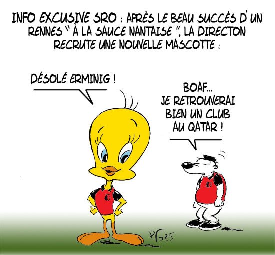 Le dessin de RV après la victoire du Stade rennais face à Marseille (1-0) vendredi soir au Roazhon Park