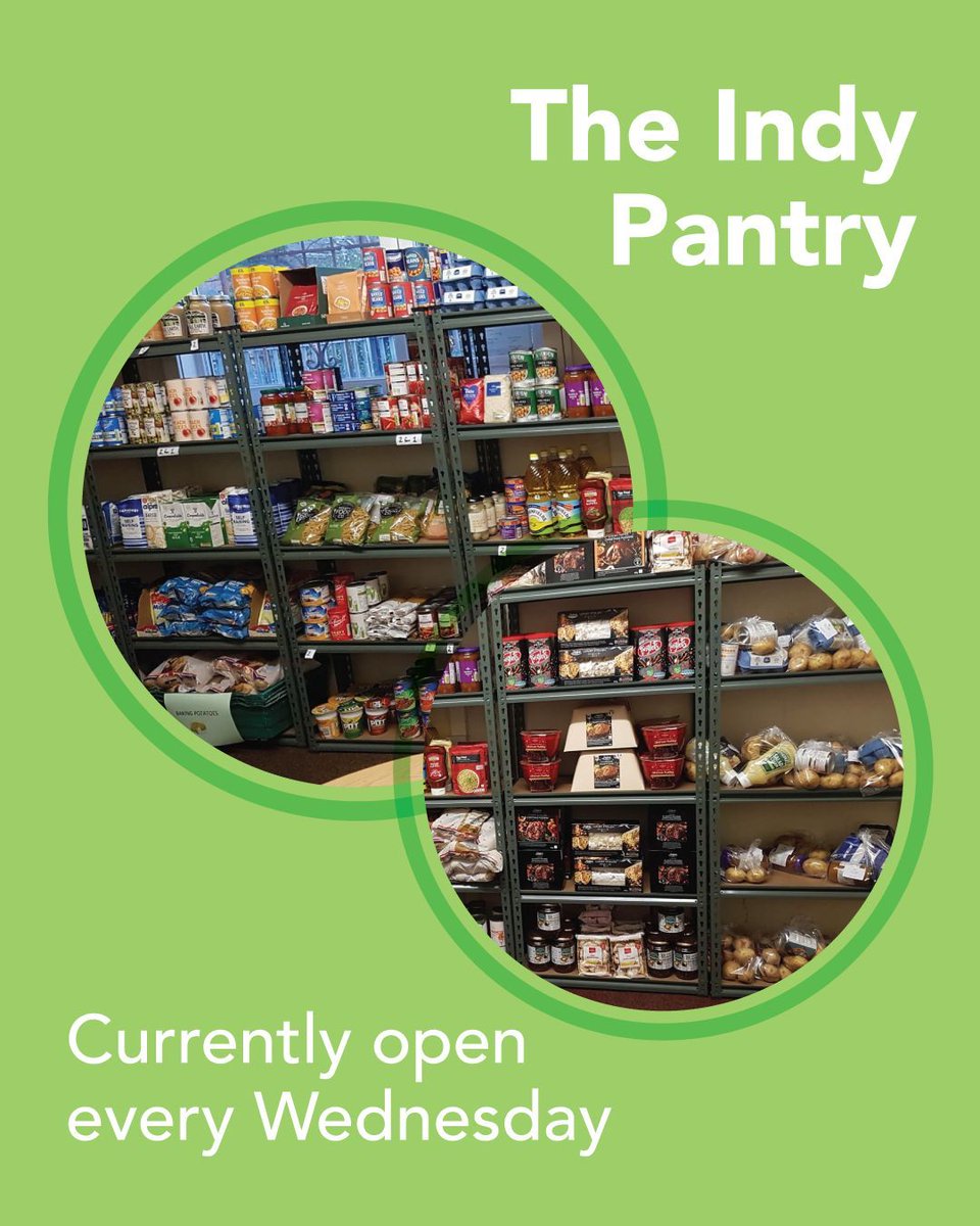 theindybootle's tweet image. The Indy Pantry is open every Wednesday!

For just £1 membership gets people:
–10 items for £3.50
–15 items for £5 

Including food, toiletries, cleaning products &amp;amp; more, plus friendly advice, recipes &amp;amp; a warm welcome 💬🍲 

#communitysupport #supportandrecovery #liverpoolcharity
