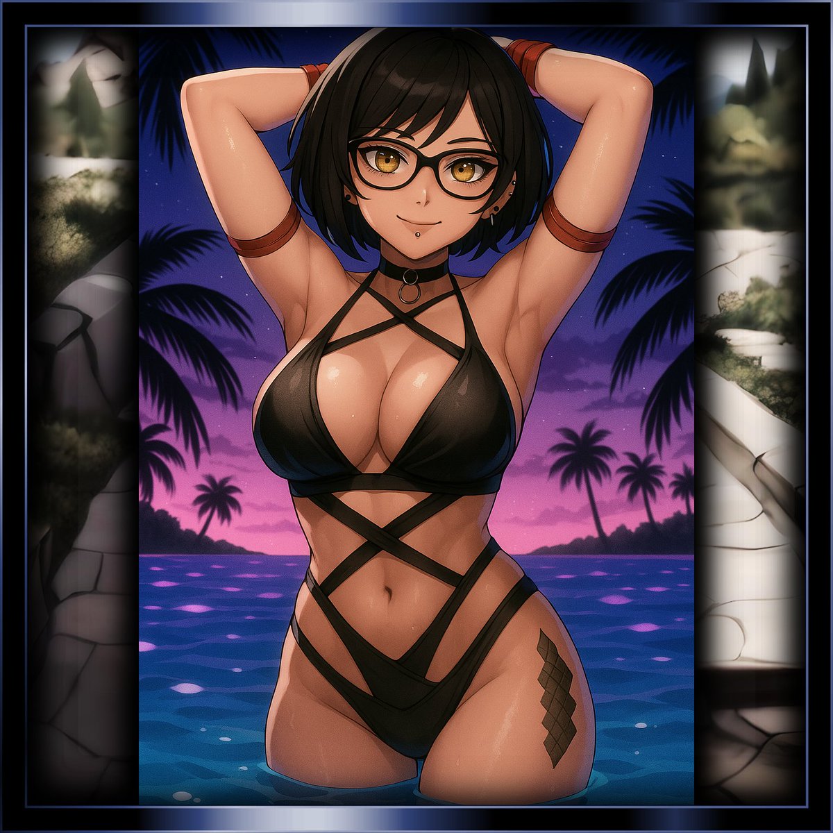blackravenamy's tweet photo. A swimwear picture, so to speak. 🤔🤭

#AIGeneratedArt #OCArt #AnimeStyle #DigitalArt #AIArtCommunity #RealLifeMeetsFantasy #CreativeExpression #SelfAcceptance #ArtisticJourney #DALL_E #CharacterDesign #FantasyArt #UniqueOutfits #PersonalStyle #ArtWithAI #AnimeAesthetic https://t.co/F5NvULIohg