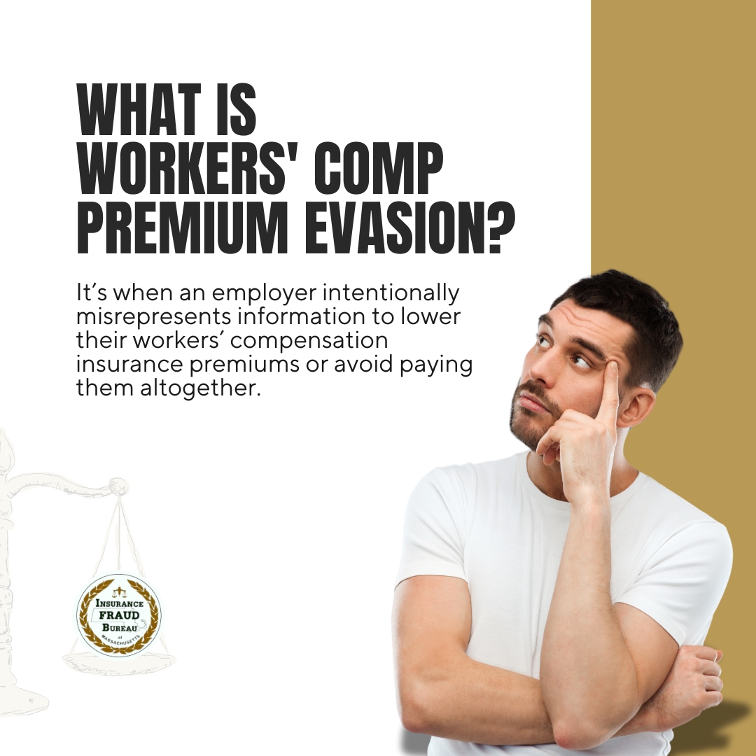 IFBofMA's tweet image. What is Workers' Comp Premium Evasion?

It’s when a business lies about payroll or worker's job classification to dodge insurance costs. 

🚨 It’s illegal and it affects YOU.

Spot the signs? Report fraud → IFB.org
#WorkersCompFraud #InsuranceFraud #MAworkers