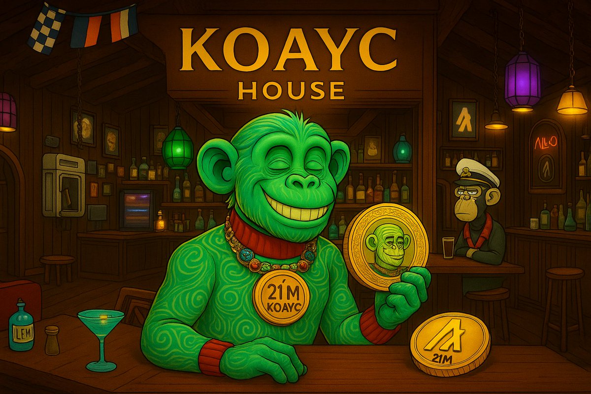 Koaychouse's tweet photo. Supply only 21M
Let's join us
#koayc #monko #algo #algorand #coo #chipstack #ora #gonna #perawallet #vestigefi https://t.co/1RQuOVHyDK