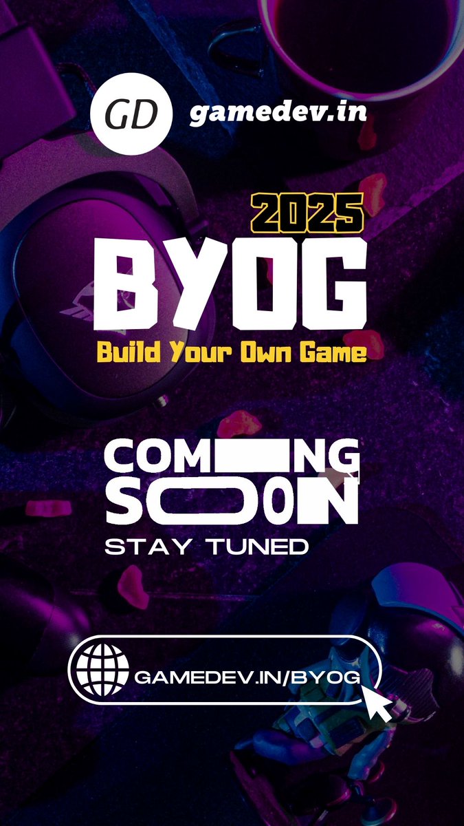 gamedev_india's tweet image. 🎮 The wait is almost over... #BYOG2025 is coming soon! 🚀
India’s oldest and most loved game jam is back to celebrate creativity, collaboration, and the spirit of game development. ✨
📢 Official dates drop later this week so stay tuned!
#GameJam #BYOG