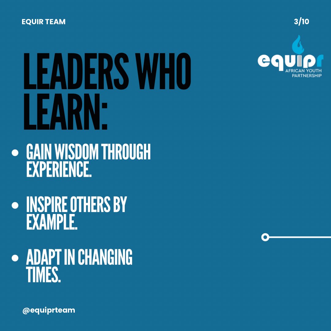 EquiprTeam's tweet photo. Monday Nugget ✨
Great leaders start by being great learners,Leadership grows in the soil of teachability.
Every great leader you admire was first a student, open to wisdom, correction, and growth. The journey never stops
#MentorshipMonday #LeadershipNugget #GrowthJourney #Learn https://t.co/tg2ftQFslo
