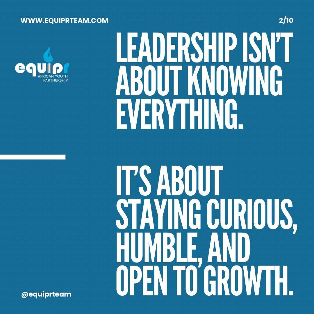 EquiprTeam's tweet photo. Monday Nugget ✨
Great leaders start by being great learners,Leadership grows in the soil of teachability.
Every great leader you admire was first a student, open to wisdom, correction, and growth. The journey never stops
#MentorshipMonday #LeadershipNugget #GrowthJourney #Learn https://t.co/tg2ftQFslo