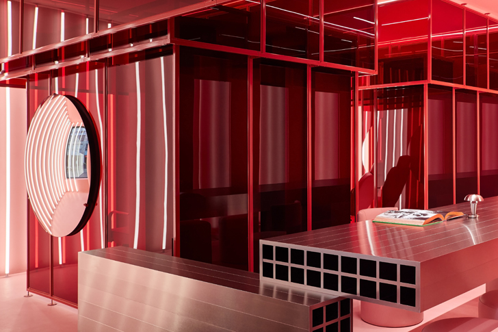 #StudioAuthor crafts a clinic that refuses to hide behind closed doors—Stainless steel, lipstick red, and neon pink converge in a space that’s equal parts clinical precision and unapologetic personality. indiaartndesign.com/from-functiona…