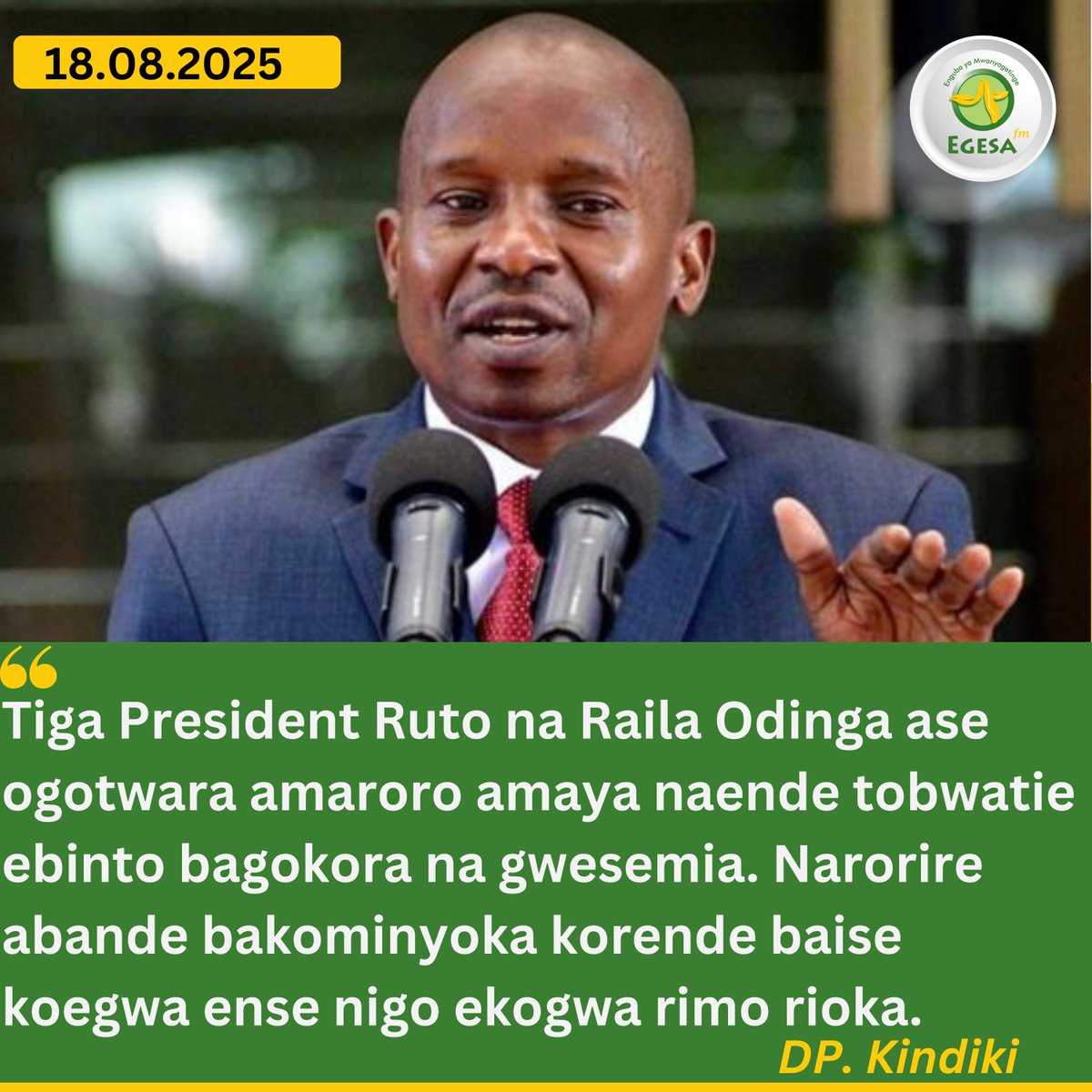 Let's learn from our visionary leaders like President Ruto and Raila Odinga- DP. Kindiki