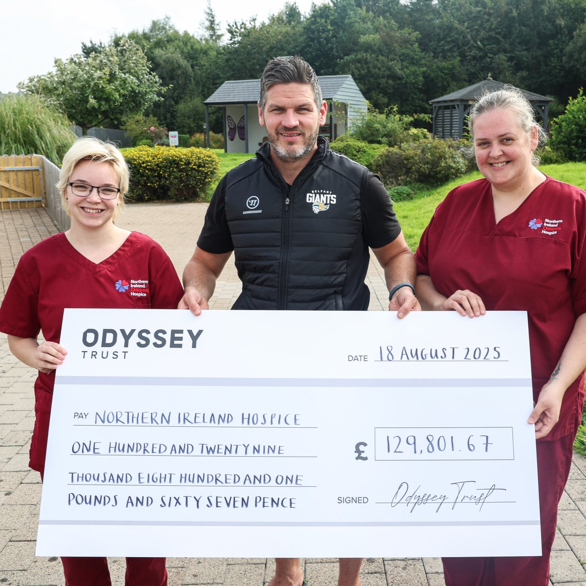 Belfast Giants (@belfastgiants) on Twitter photo 📢 Over £129K raised for Northern Ireland Hospice! ❤️
The Odyssey Trust is proud to share that June’s Hospice Hockey event, along with additional fundraising in the weeks that followed, has generated an incredible £129,801.67 for <a href="/NIHospice/">NI Hospice</a>.
The funds will help Northern 📢 Over £129K raised for Northern Ireland Hospice! ❤️
The Odyssey Trust is proud to share that June’s Hospice Hockey event, along with additional fundraising in the weeks that followed, has generated an incredible £129,801.67 for <a href="/NIHospice/">NI Hospice</a>.
The funds will help Northern