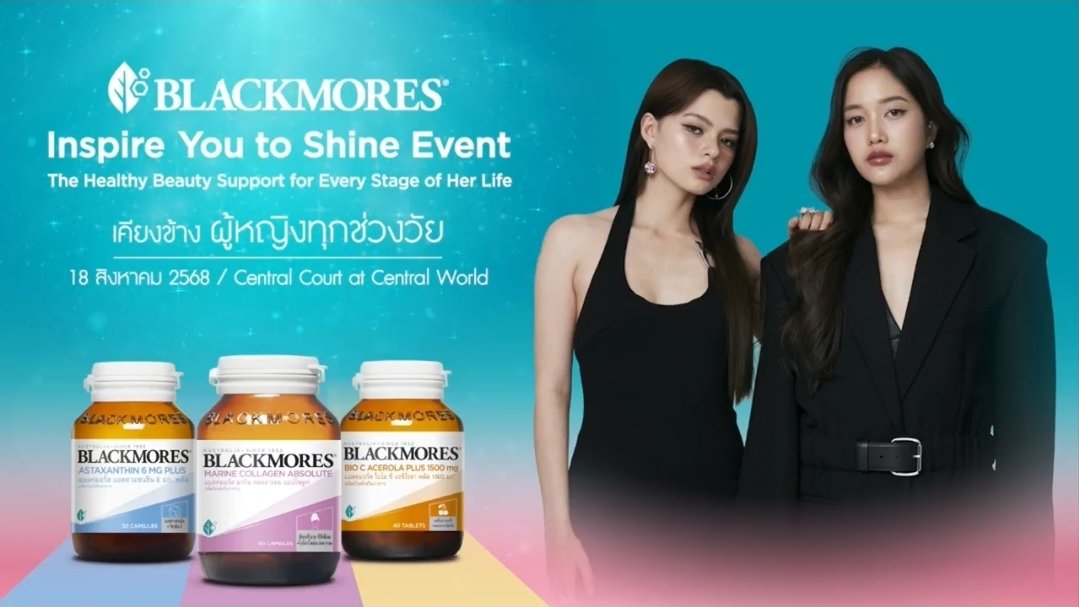 beckyfanclub05's tweet photo. Blackmores Inspire You to Shine 
พิเศษพบกับ “Freen &amp; Becky” วันที่ 18 ส.ค. 2568, Central World บริเวณ ลานลิฟท์แก้ว ชั้น 1 

FREENBECKY READY TO SHINE
#BlackmoresxFreenBeck https://t.co/V8yNbxEH3g