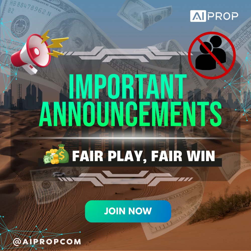 AipropCom's tweet image. 🚨 Dubai Contest Update

🏆 New leaderboard + fresh tasks coming
⏳ Prize announcements delayed 12–24h → filtering fraud
❌ “Refer a Friend” task temporarily closed
💡 Fair play first. Only verified, transparent players win.

#AIProp #AIPropDubai2025 #AIPropForex #MMO #F2E