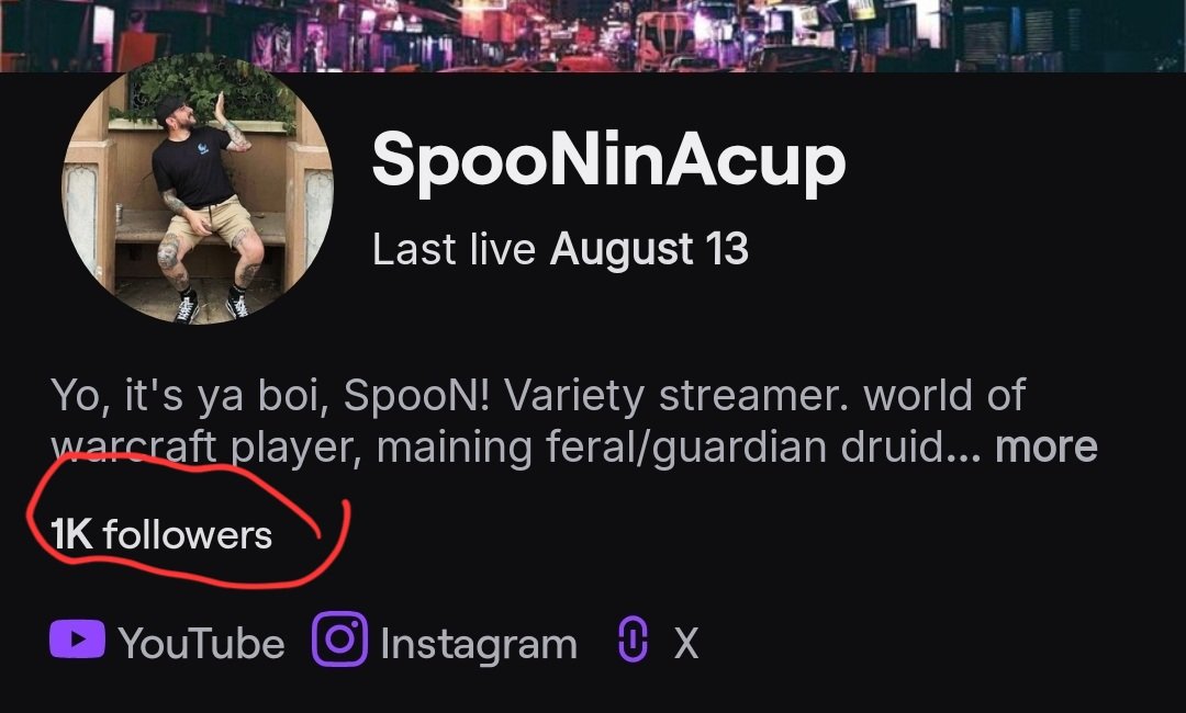 SpooNinAcup_'s tweet photo. This is insane! July 31st, I was at 807 followers, with average viewers of 5-10. August 18th, I hit my first big mile stone!! 1k followers, and jumping to an average of 30-60!! We arent done yet either!! Time to upgrade some equipment! #twitchstreamer https://t.co/UOMsIgn0FK