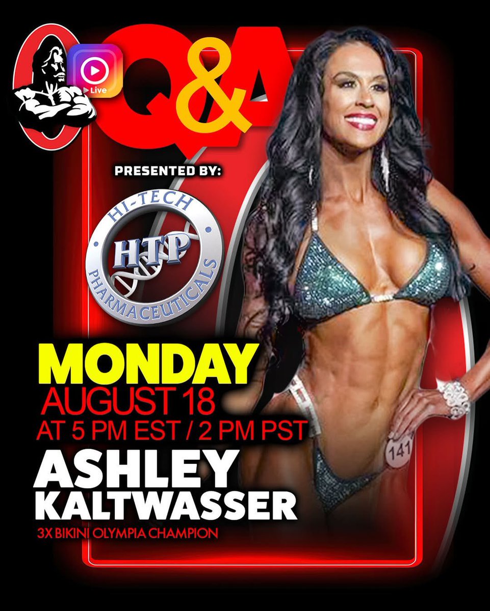 Tune in 👀  Watch Live on Olympia Instagram! See graphic for details 🙂
<a href="/HiTechPharma/">HiTechPharma</a>