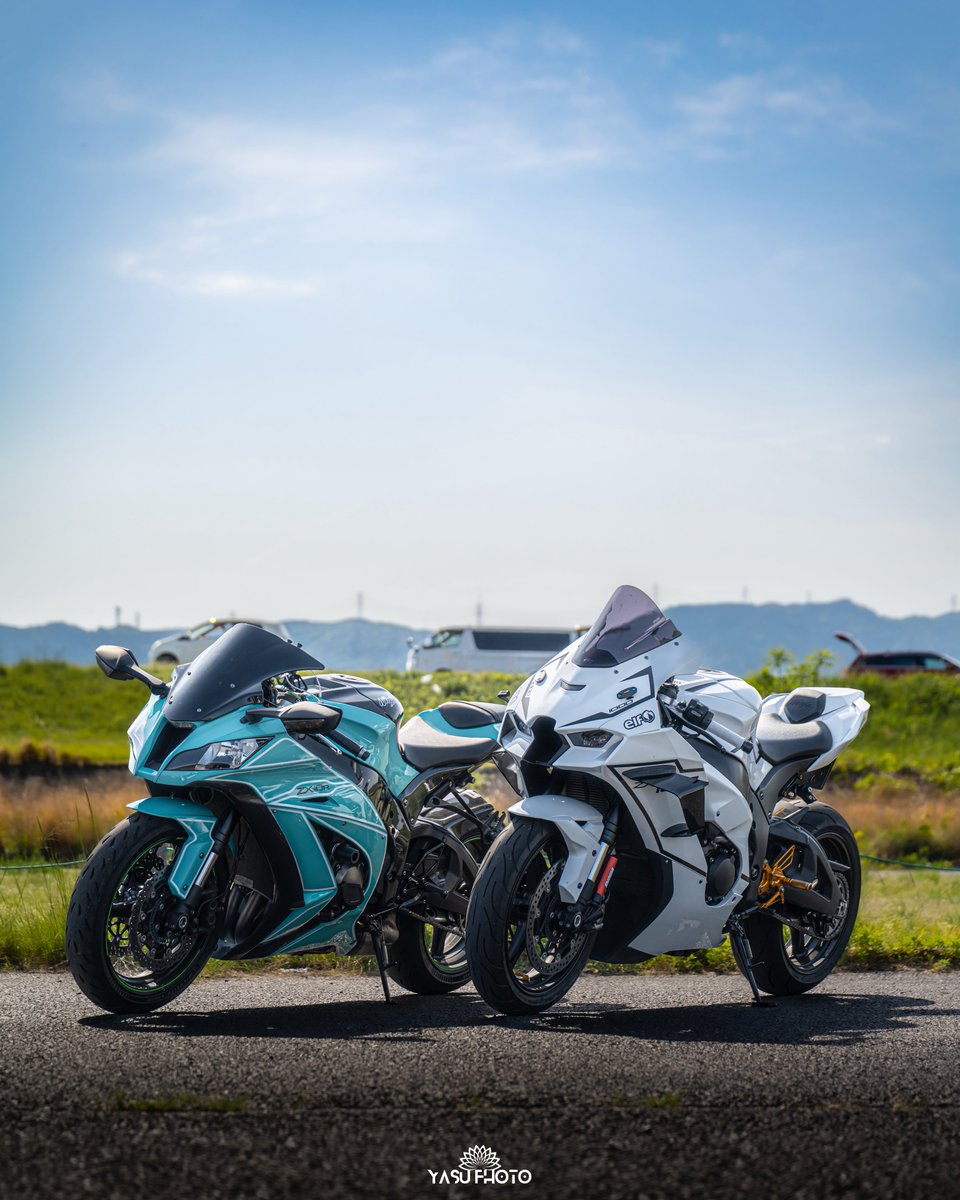 ティファニーブルー🩵とコラボ 🏍️ @zx_10r_arinco