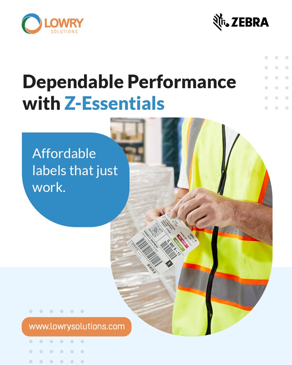 LowrySolutions's tweet image. Tired of printer jams, blurry smudges, or failed scans? Z‑Essentials delivers reliable, crisp barcode labels that work seamlessly with Zebra hardware—reducing downtime and keeping your operations moving.

Discover the benefits: lowrysolutions.com/blog/how-z-ess…
 
#ZEessentials…