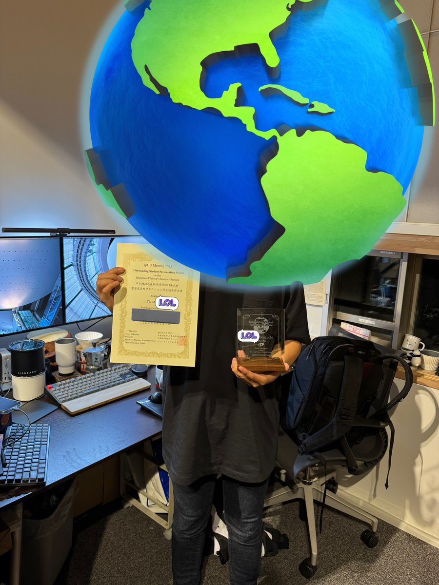 phi496's tweet image. この前のJpGUで学生優秀発表賞に選ばれた✌️
