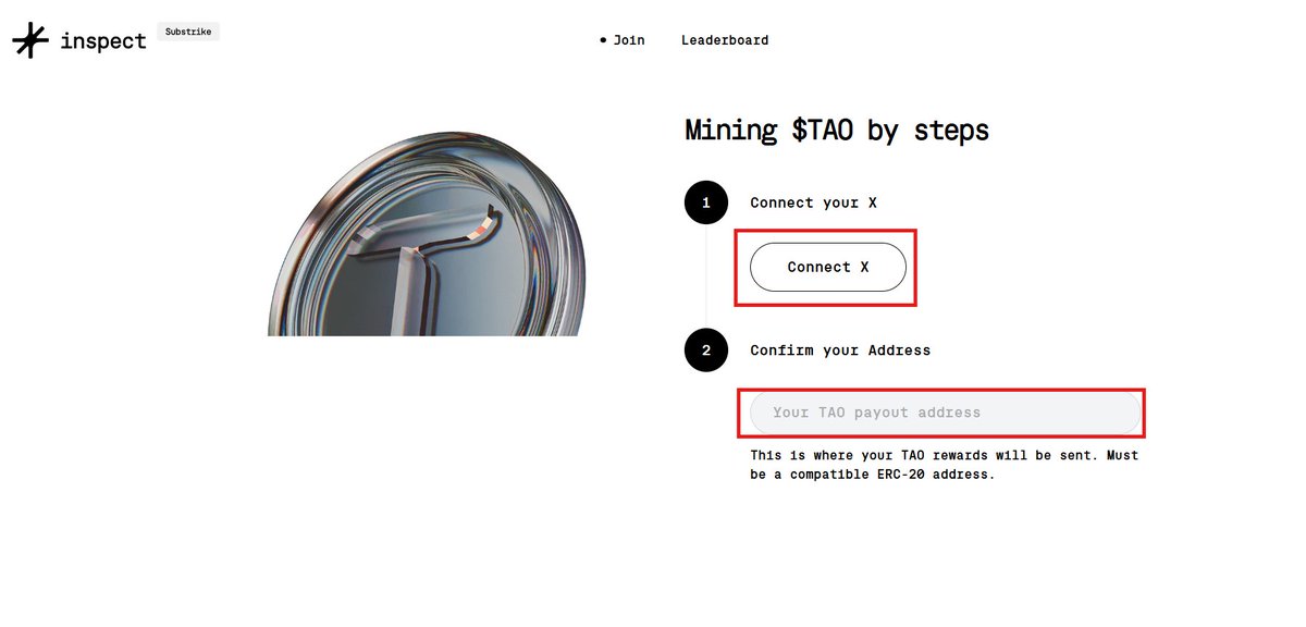 Ckingtrezzy's tweet photo. 🚀 Excited to earn $TAO with @inspectxyz just by posting on X 🙌
1. Visit https://t.co/55g8FDpIB8
2. Connect your X account
3. Add your ERC-20 wallet
4. Post &amp; engage to mine $TAO

Start tweeting, earn rewards, and cash out! 💸 Join the fun #TAO https://t.co/3UHDflTBhc