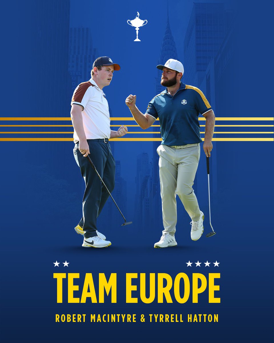 Confirmed 🇪🇺

<a href="/robert1lefty/">Robert MacIntyre</a> and <a href="/TyrrellHatton/">Tyrrell Hatton</a> are heading to Bethpage.