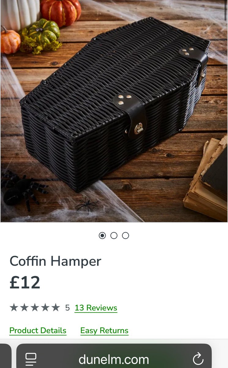 Why would any one buy this from Dunelm…… weird
Or maybe Halloween preparations