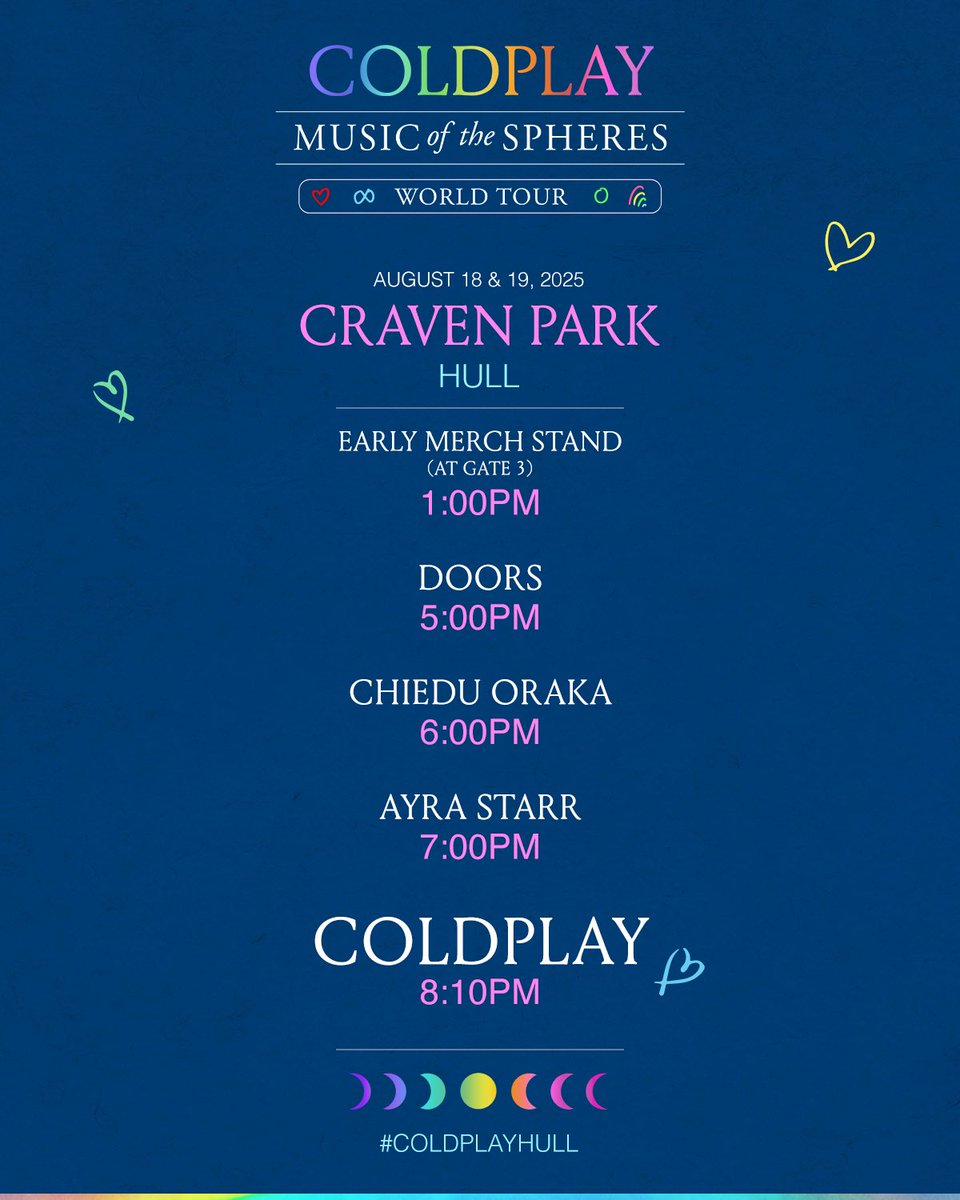 coldplay's tweet image. #ColdplayHull 

Travel info: bit.ly/45ySKC0