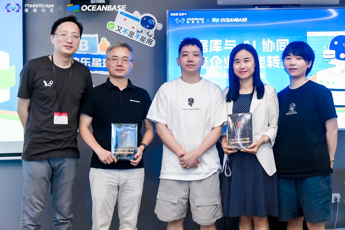 zhanghaili0610's tweet image. Thrilled to attend the @OceanBaseDB meetup and present @LangChainAI! Excited about the incredible potential of integrating LangGraph with OB, through MCP or direct connections, for a unified SQL/vector db experience.
Best wishes to my dear friends, hope you all enjoy the book!❤️