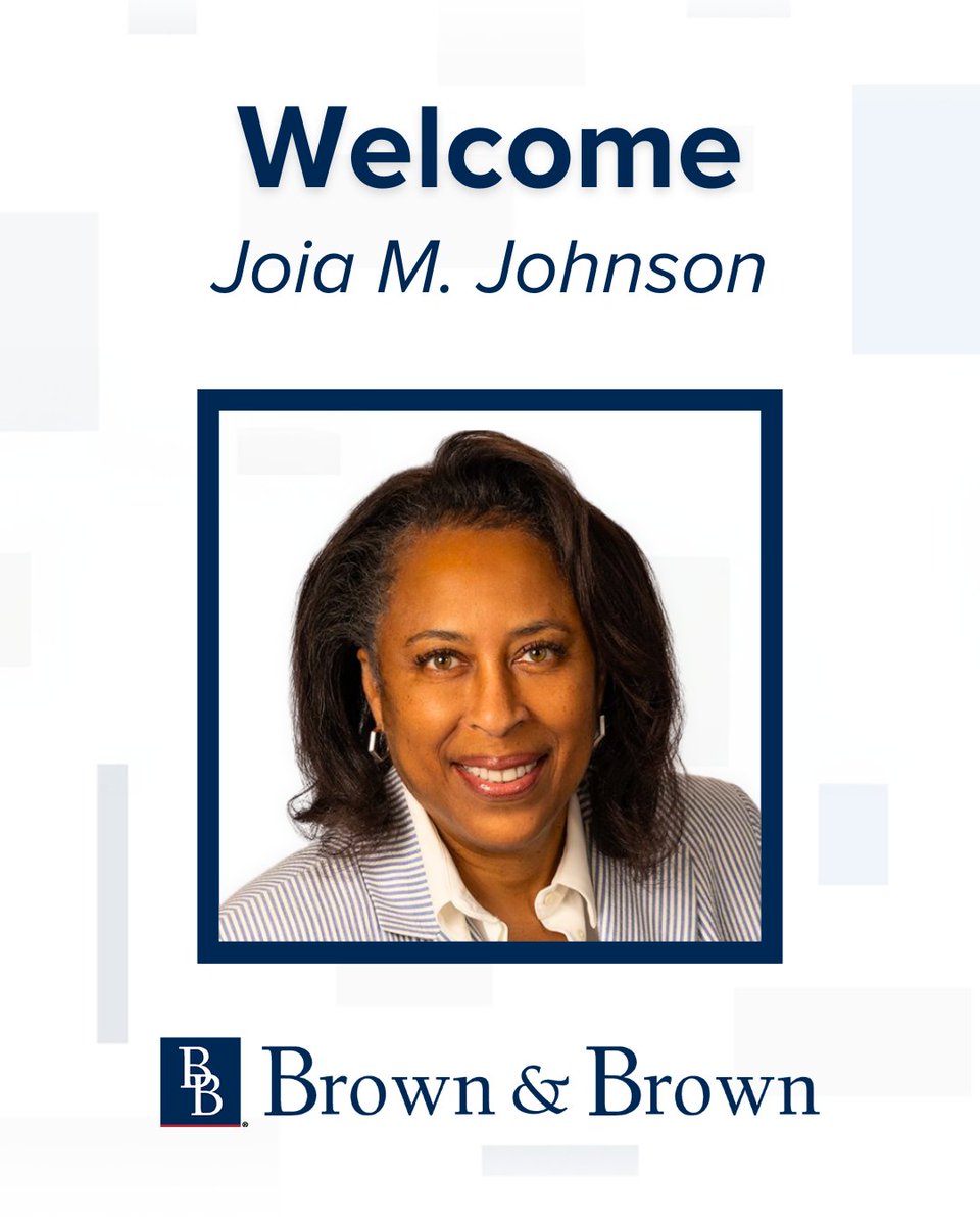 We are proud to announce the appointment of Joia M. Johnson to Brown &amp; Brown’s Board of Directors.

Read the full press release – bit.ly/3HhcMJn

#BBThePowerOfWE #InvestorRelations