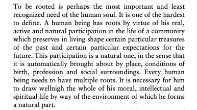 Simone Weil, The Need for Roots, 1949.
