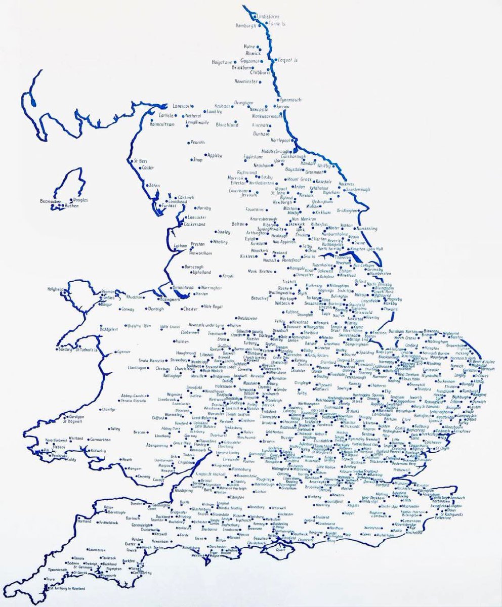 The map showing all of the monasteries dissolved in Britain by Henry VIII

Hundreds were also dissolved in Ireland