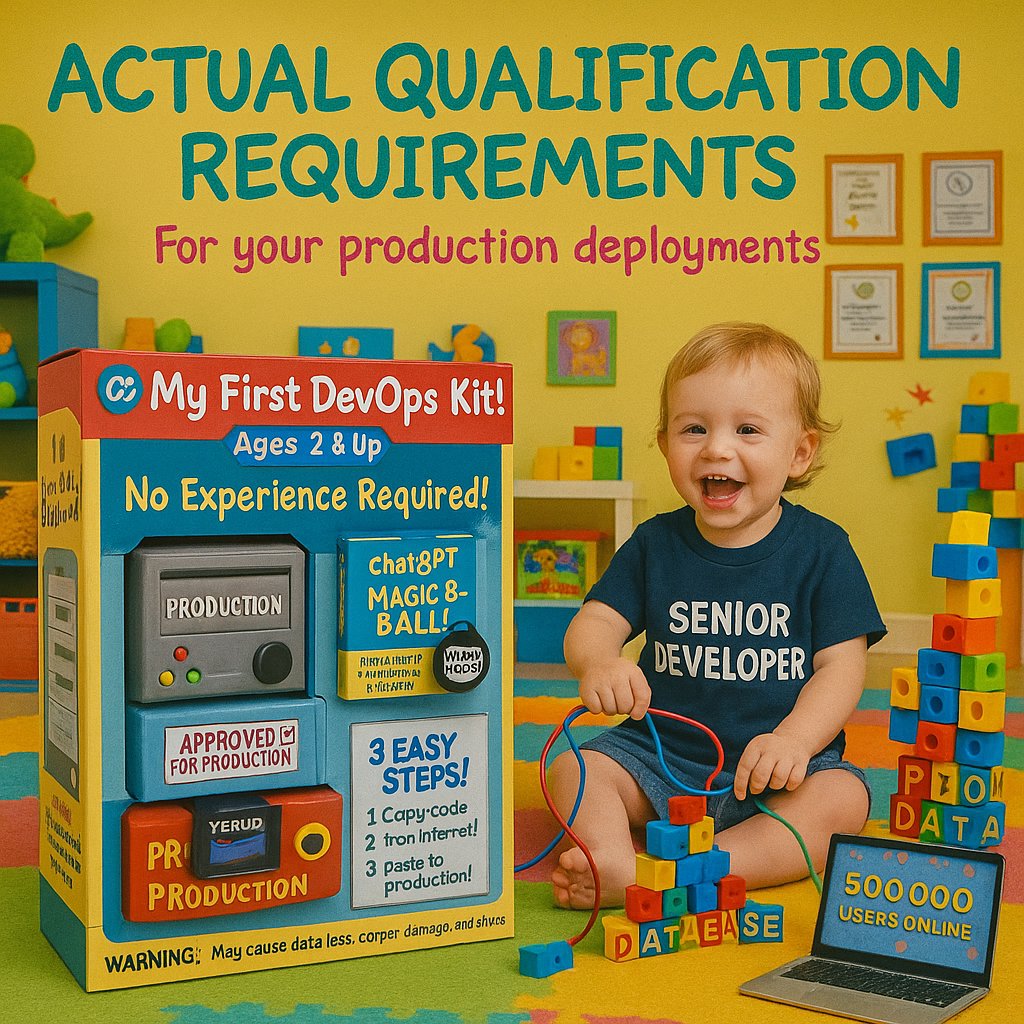 The Rise of the Copy-Paste Engineer 📋

Updating my CV to reflect modern industry standards:

Previous title: Senior Azure Engineer → New title: Copy-Paste Engineer

Core competencies:
→ Ctrl+C and Ctrl+V (10+ years experience) 
→ ChatGPT &amp; Claude Prompting (Expert level) 
→