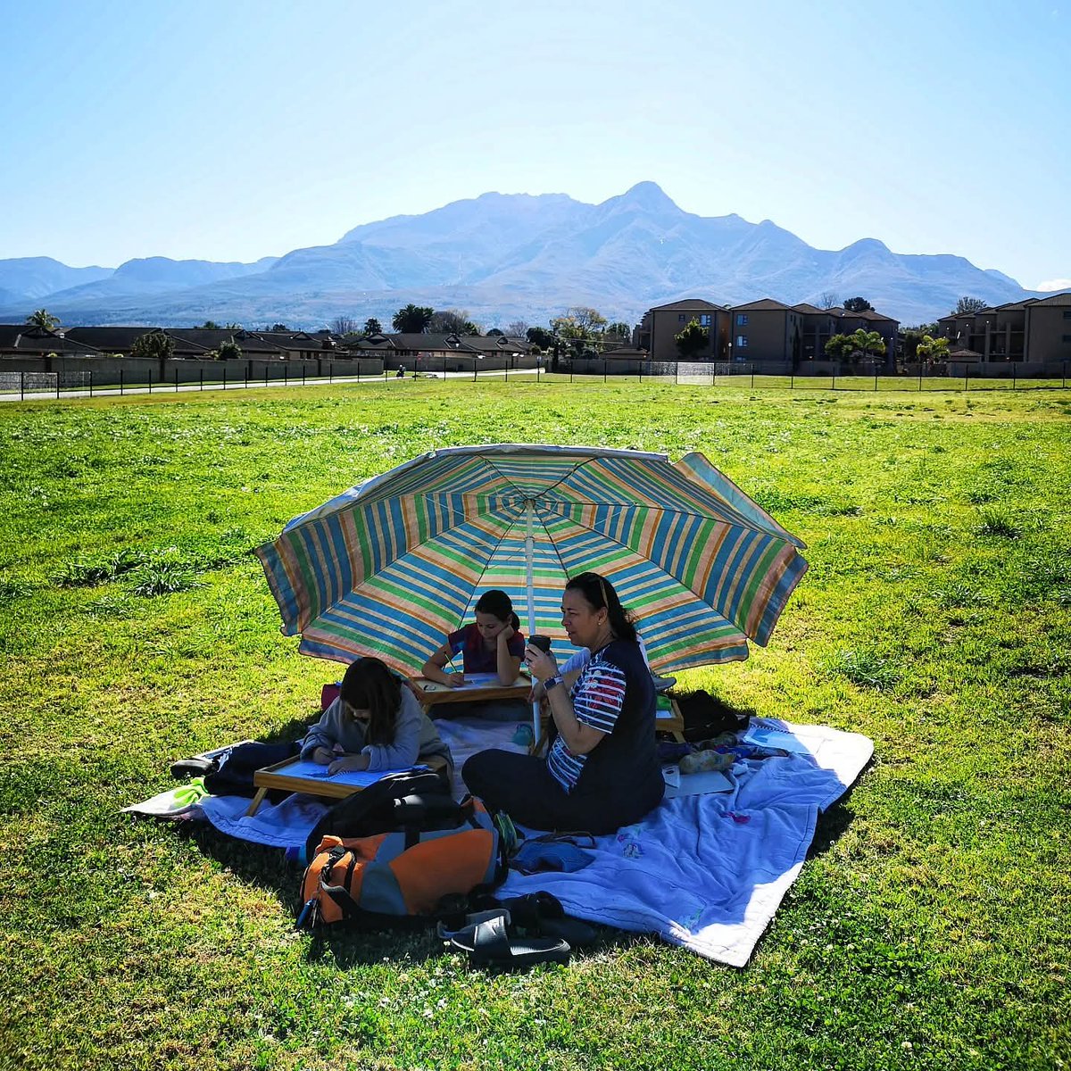 Funny how homeschooling in the park resembles remote working.

Productivity isn’t about where you are but about choosing to be present &amp; intentional wherever you are.

Any remote workers who homeschool? Show your office.

#remotework #homeschool #family #author #writingcommunity