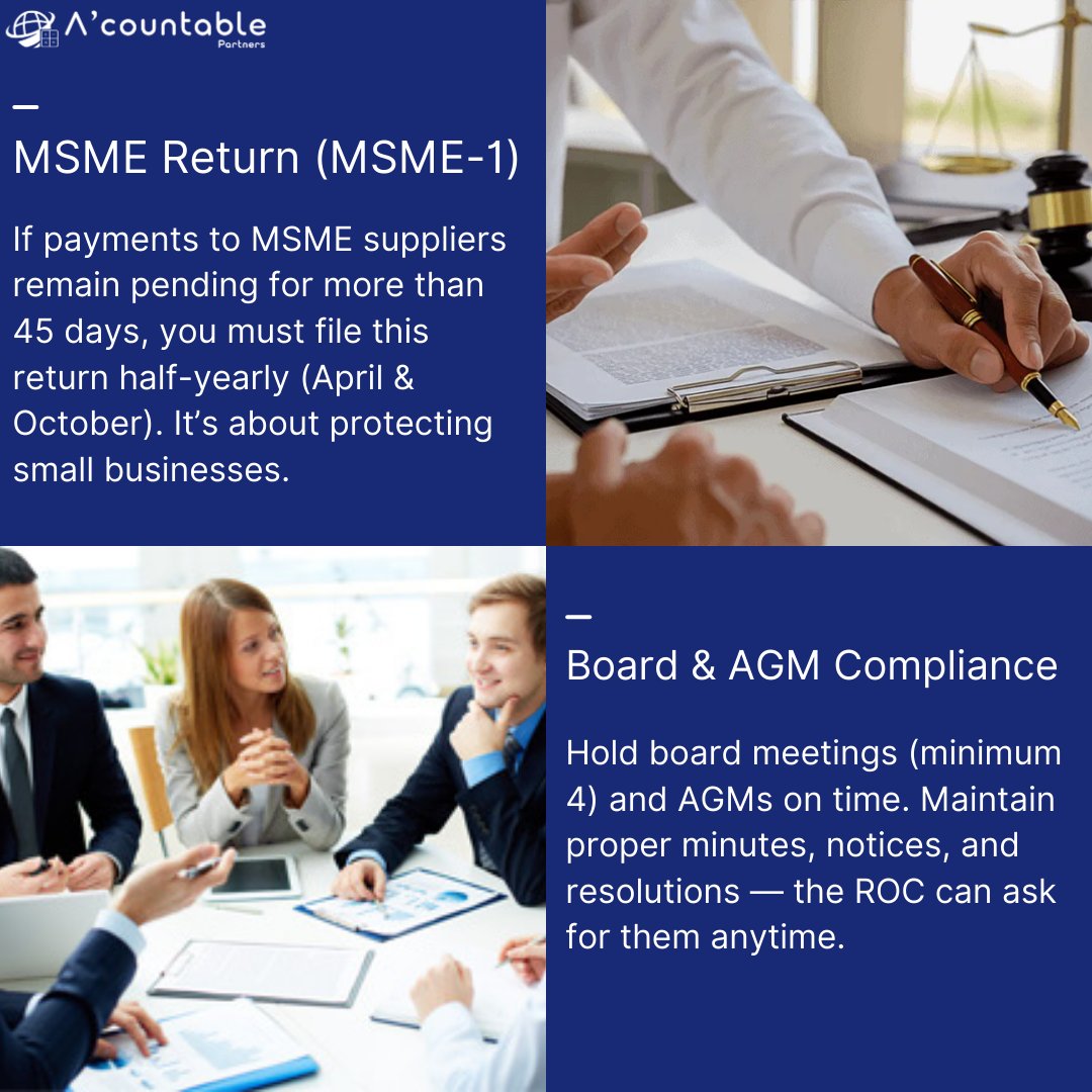 acountablep's tweet photo. “Did you know? Even if your company has no activity, ROC filings are mandatory 📌.
Keep your company legally healthy. #acountablepartners #mondayminute #ROCCompliance #CompanyLaw #CorporateCompliance #MumbaiRains https://t.co/5xUi9hjtjP