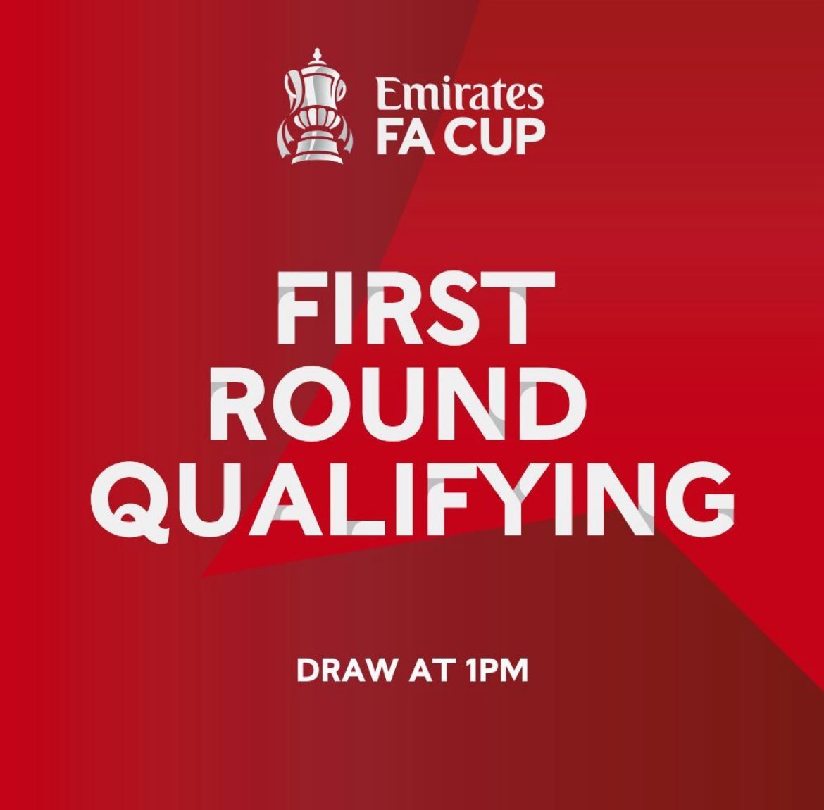 Daniel Linstrum (@chairmandlrmfc) on Twitter photo A reminder <a href="/RMFC1919/">Rossington Main FC</a> await our opponents in the
<a href="/EmiratesFACup/">Emirates FA Cup</a> First Round Qualifying stage, with the draw taking place at 1pm. Let’s hope for a good tie! A reminder <a href="/RMFC1919/">Rossington Main FC</a> await our opponents in the
<a href="/EmiratesFACup/">Emirates FA Cup</a> First Round Qualifying stage, with the draw taking place at 1pm. Let’s hope for a good tie!